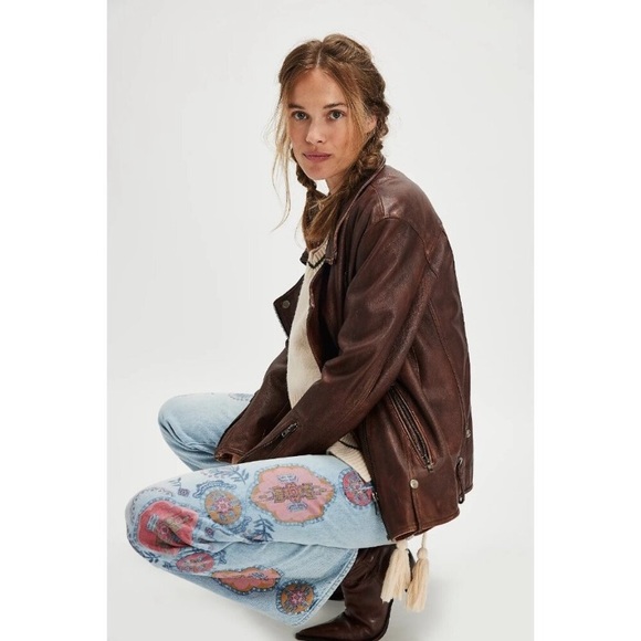 NWT Mother Superior Lil Maven Wide Leg Jeans with side seam decals - Picture 14 of 14